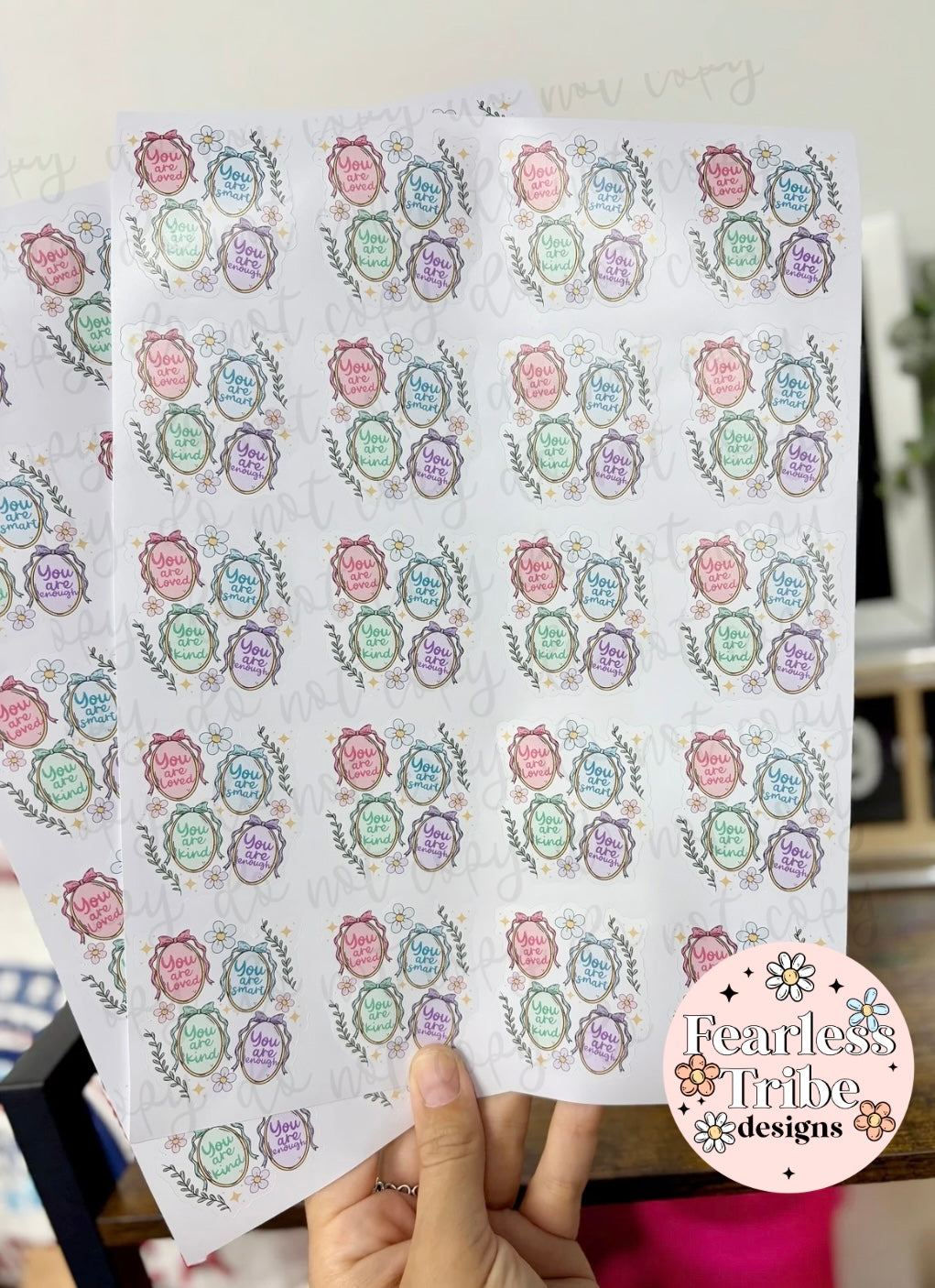Affirmations & Bows Sticker Sheet