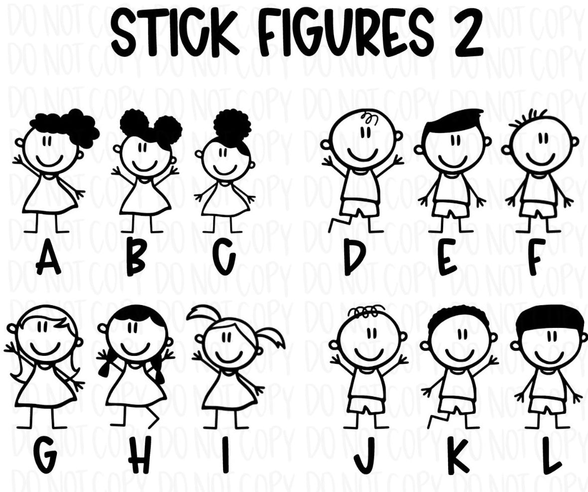 Personalized Stick Figure Ornament/Hanging Charm