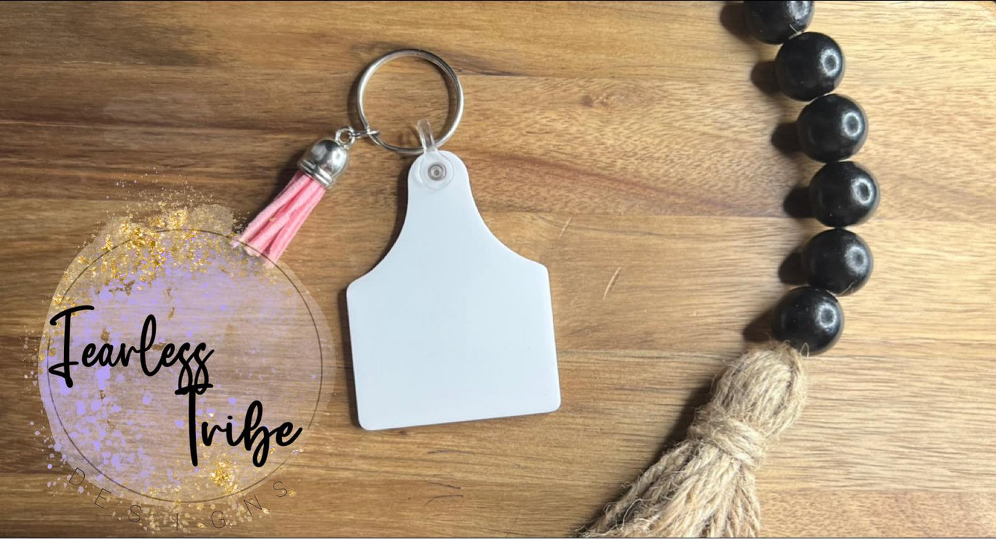 Cow Tag Keychain Blanks
