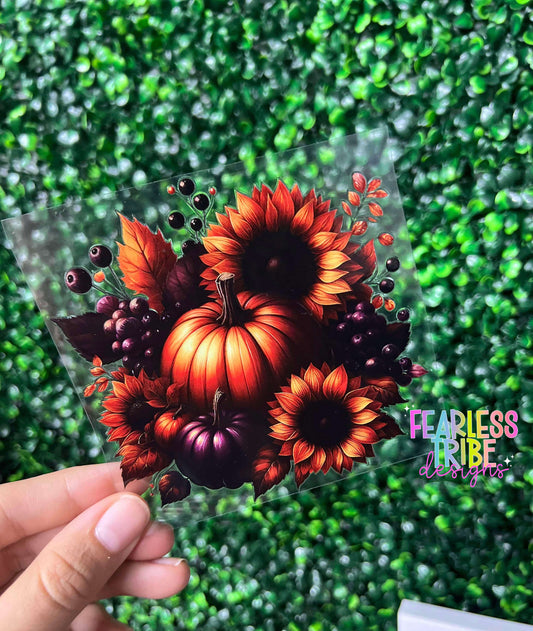 Pumpkin Floral Decal