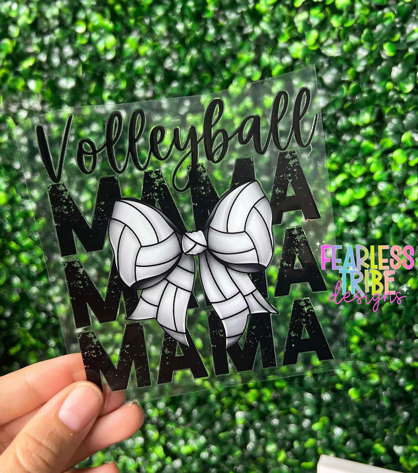 Volleyball Mama Bow Decal