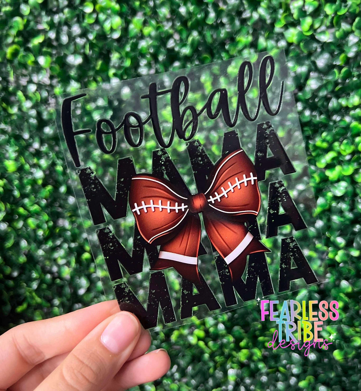 Football Mama Bow Decal