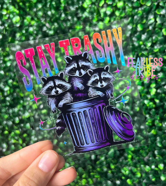 Stay Trashy Raccoon Decal