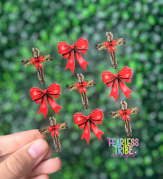 Red Bows and Crosses Decal