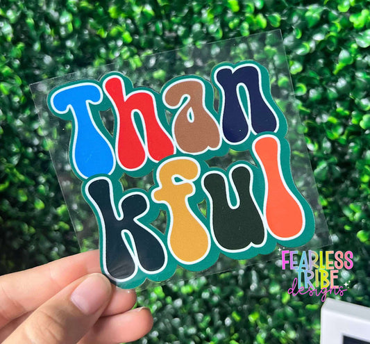 Colorful Thankful Decal