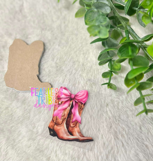 Pink Bow Cowboy Boots Bundle