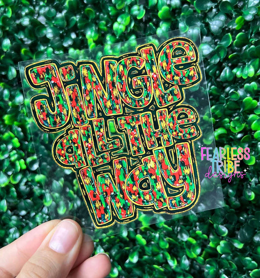 Colorful Jingle all the Way Decal