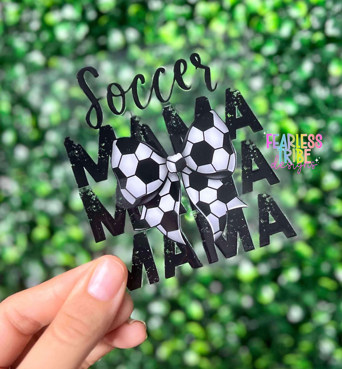 Soccer Bow Mama Decal