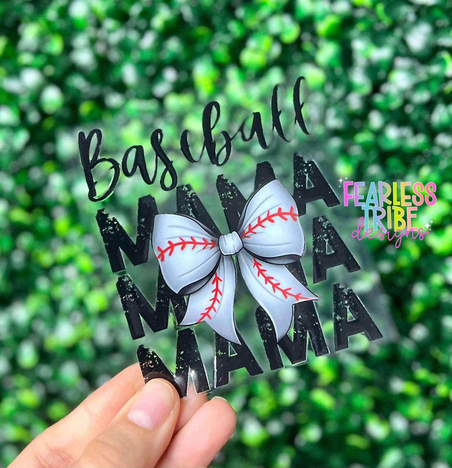 Baseball Bow Mama Decal