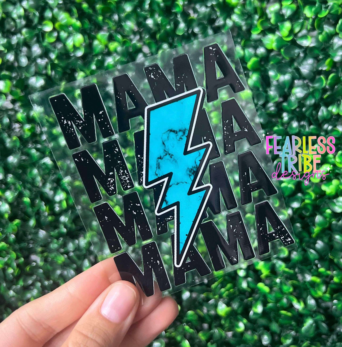 Mama Turquoise Bolt Decal