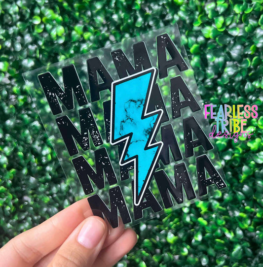 Mama Turquoise Bolt Decal