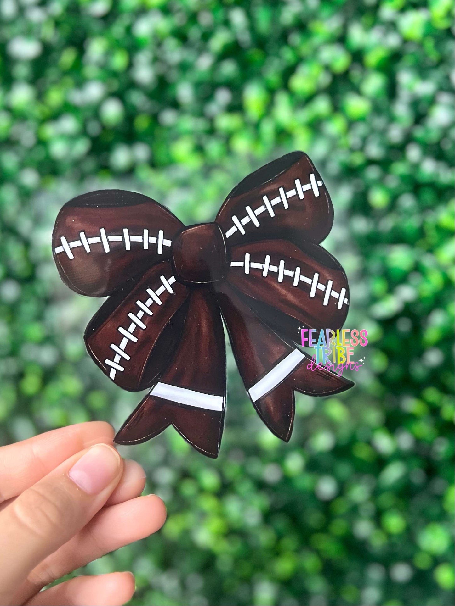 Football Bow Decal