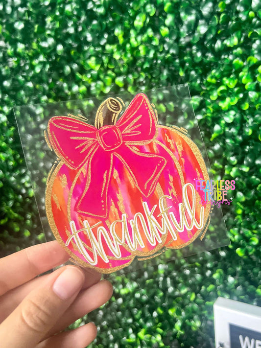 Colorful Thankful Pumpkin Decal