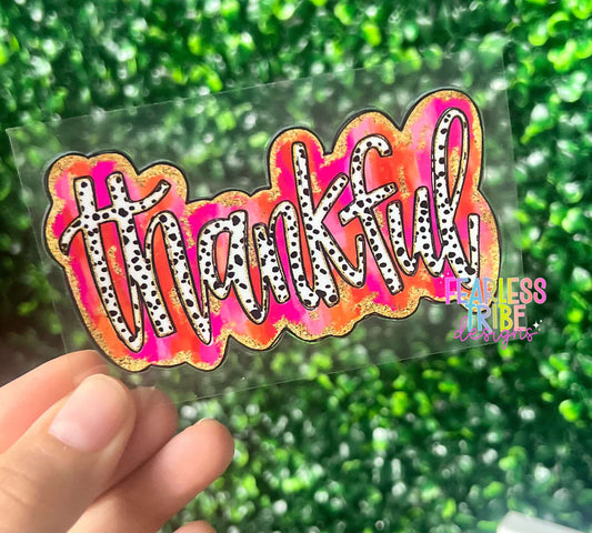 Colorful Thankful Decal