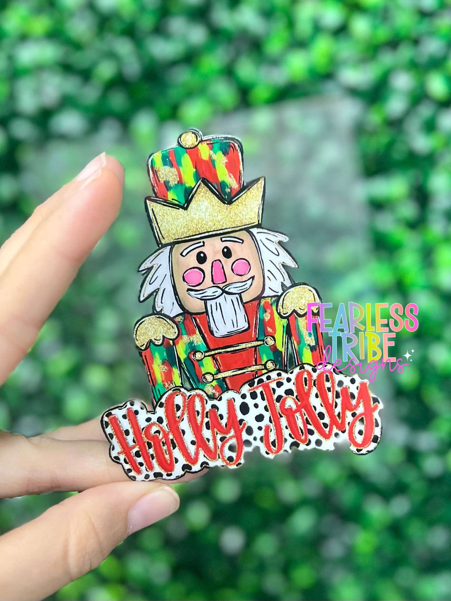 Colorful Holly Jolly Nutcracker Decal