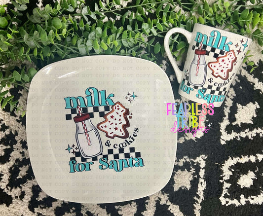 Milk & Cookies for Santa Plate and Mug Set