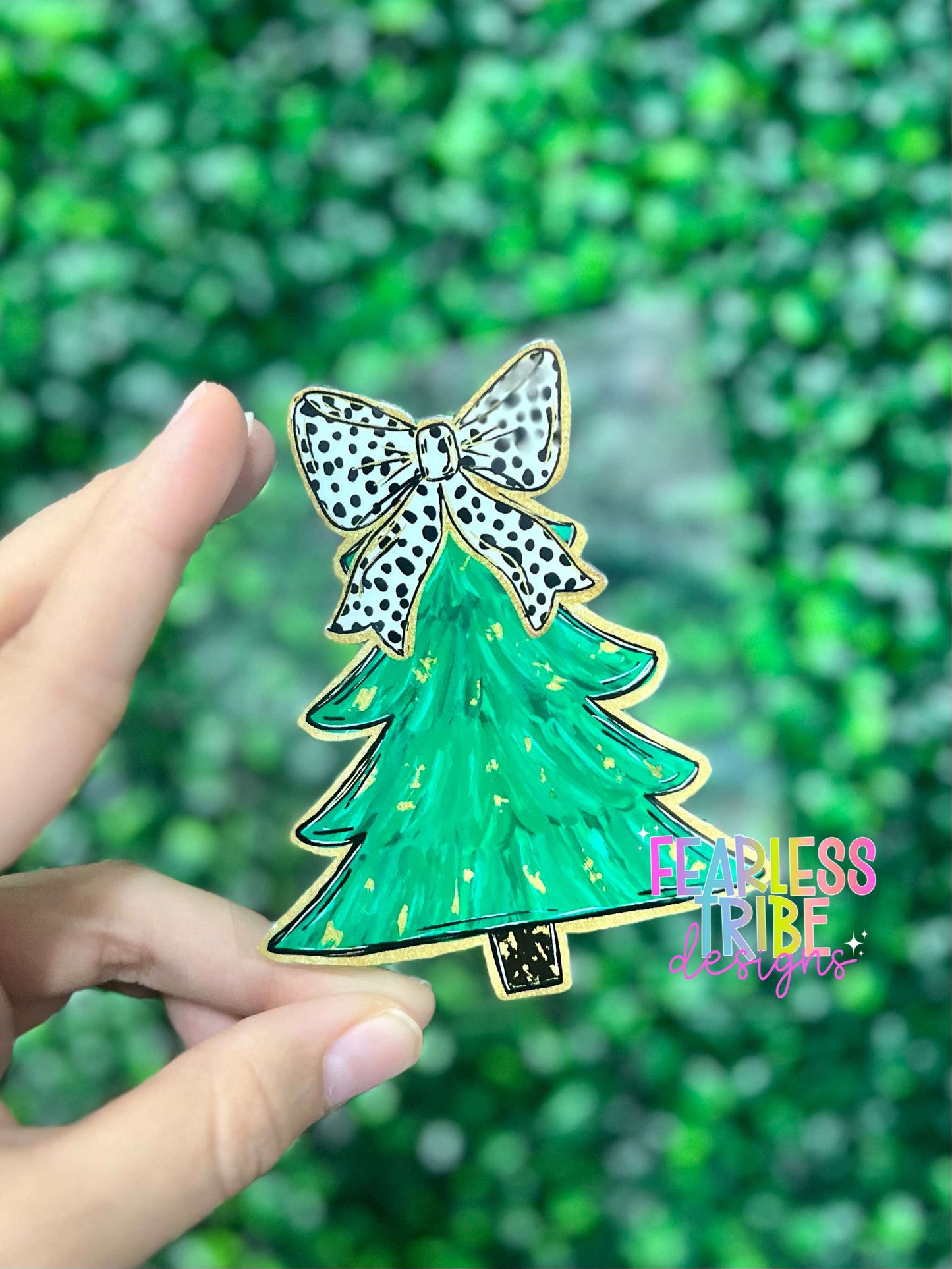 Preppy Tree with Bow Decal