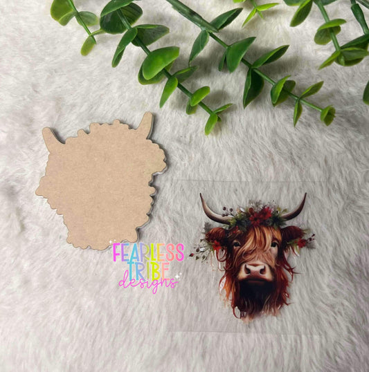 Christmas Floral Highland Cow Bundle