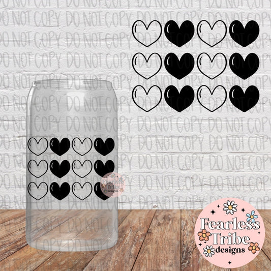 Stacked Hearts Decal