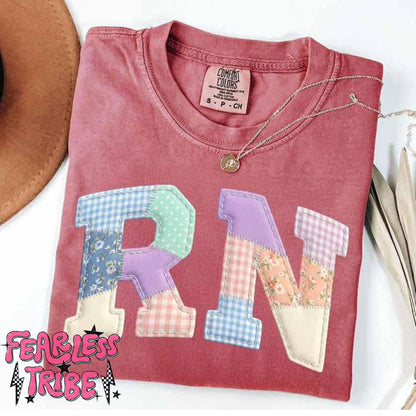 Personlized Name Tee - Qulited Patchwork