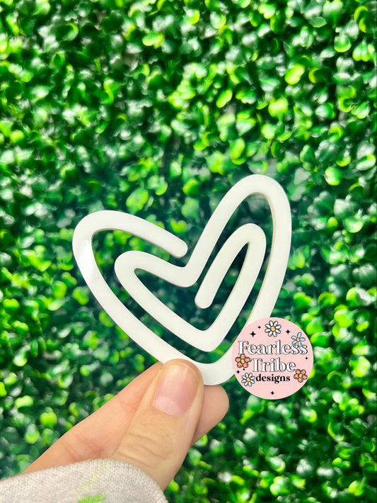 Heart Oversized PaperClip Blank