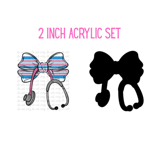 Nursery Blanket Stethoscope Bow Set