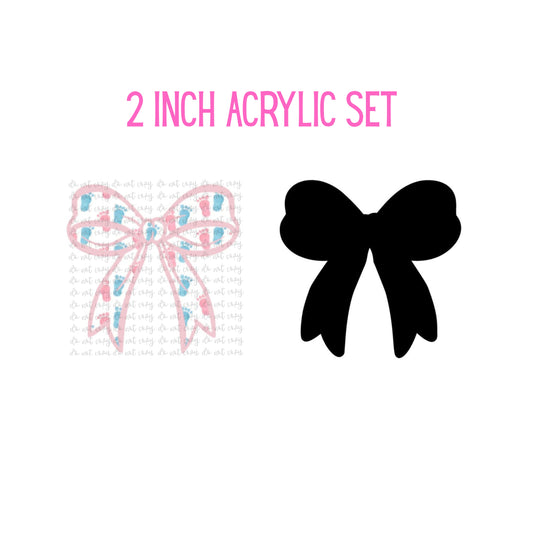 Baby Feet Bow Set