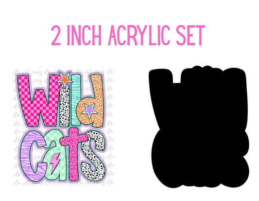 Colorful Retro Wildcats Set