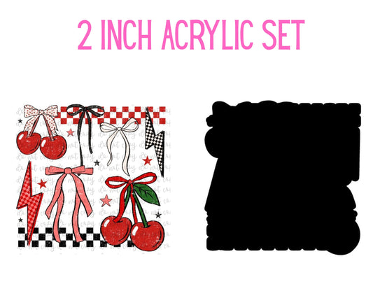 Retro Cherry Collage Set