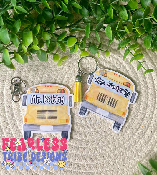 School Bus Keychain