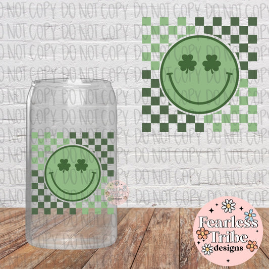 Clover Smiley Collage Decal