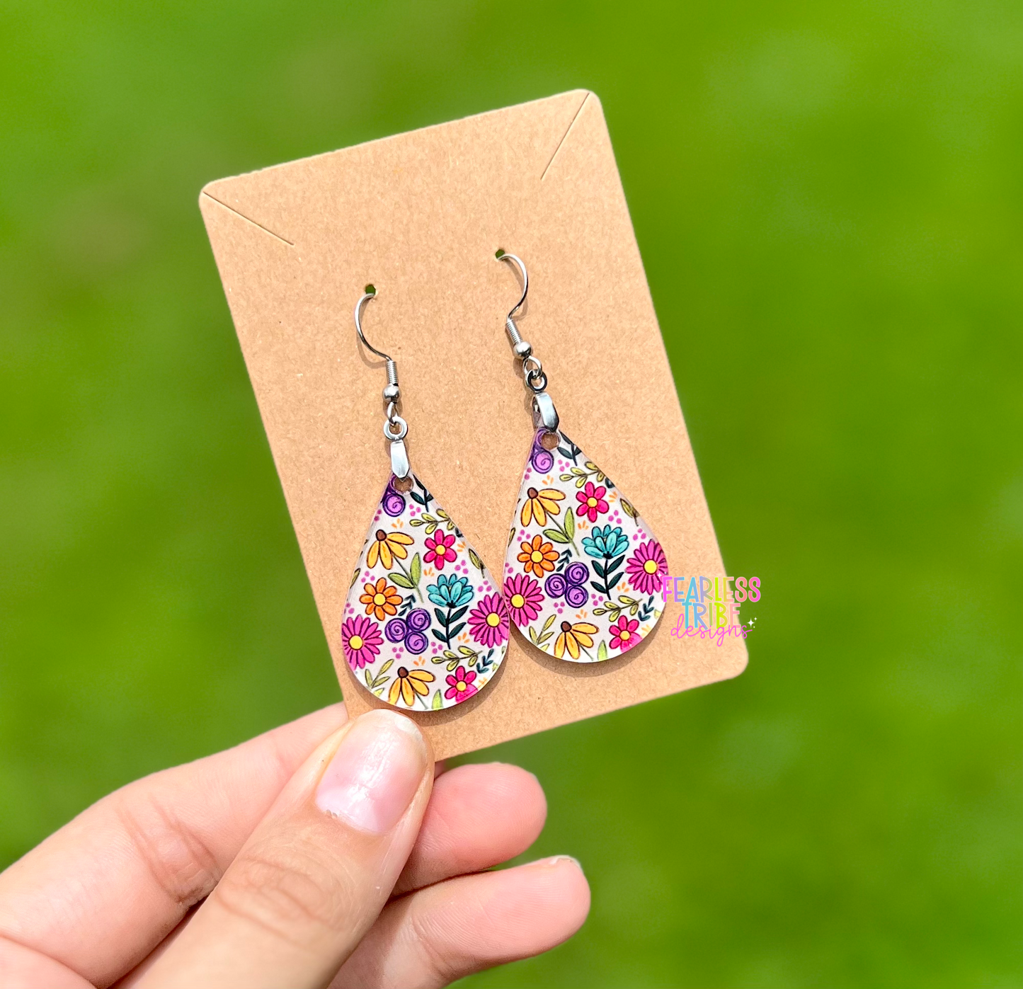 Summer Floral Dangle Earrings