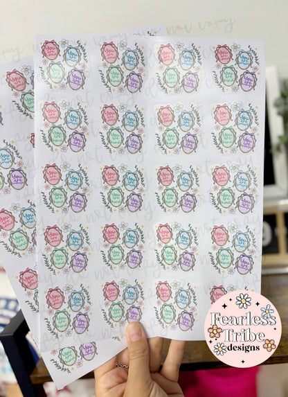 Affirmations & Bows Sticker Sheet