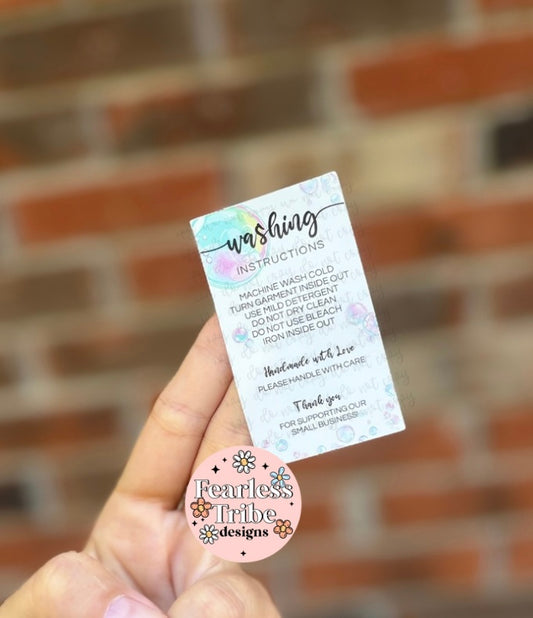 Washing instructions Sticker Sheet