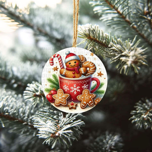 Gingerbread Mug Ornament Decal