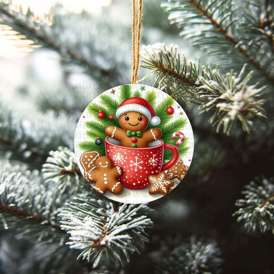 Gingerbread Mug Ornament Decal