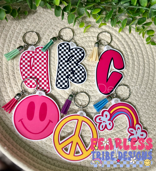 Custom Retro Alpha/Element Keychain