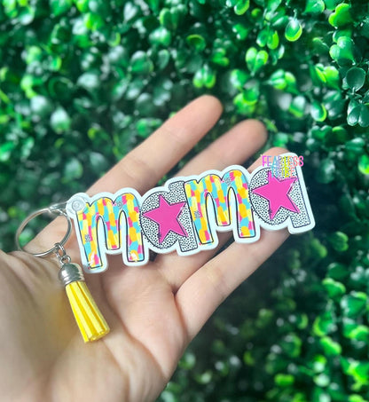 Bright Retro Keychain