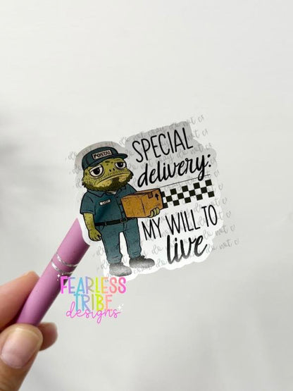 Special Delivery Gray the Frog Sticker Sheet