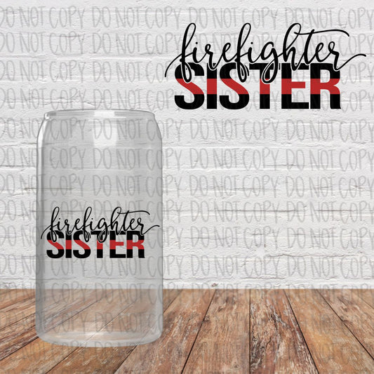 Firefighter Sister Decal