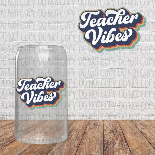 Retro Teacher Vibes Decal