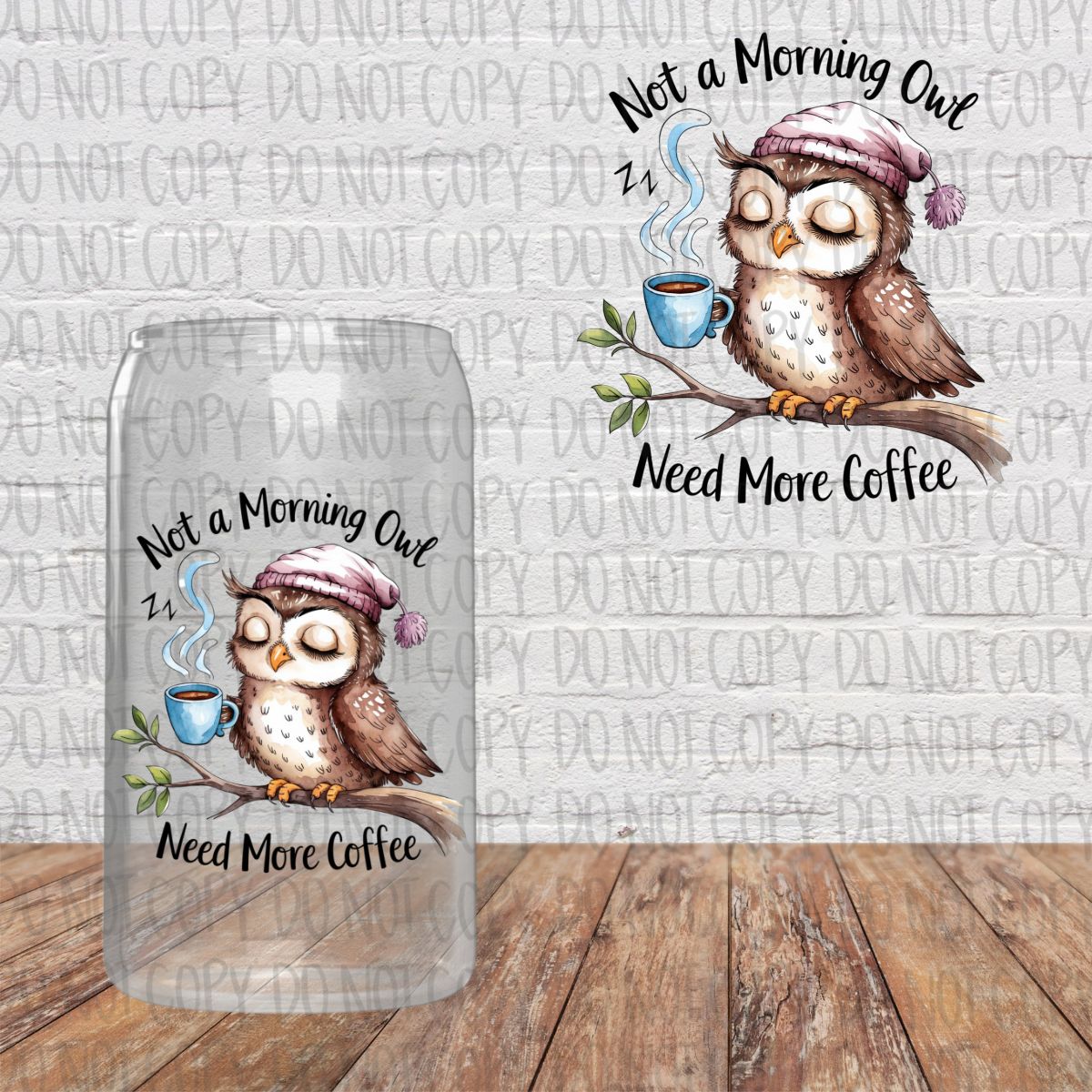 Morning Owl - Need More Coffee Decal