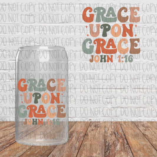 Colorful Grace upon Grace Decal