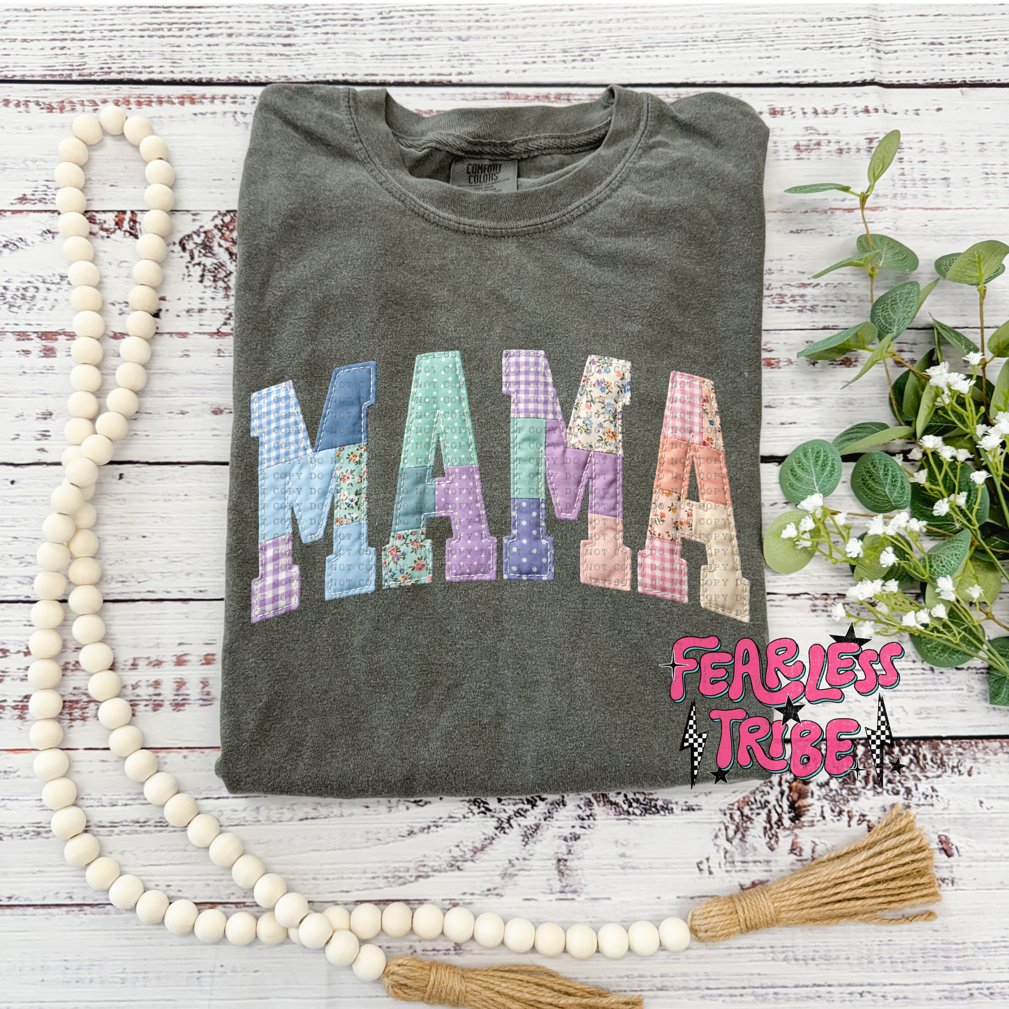 Personlized Name Tee - Qulited Patchwork