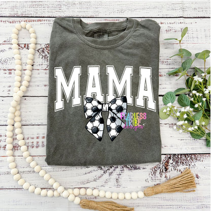 Soccer Bow Mama Apparel