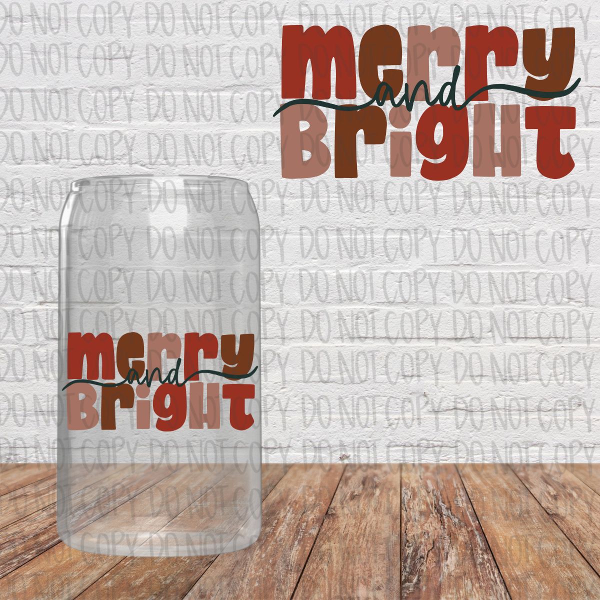 Merry and Bright Decal