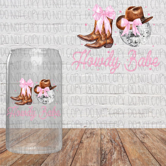 Howdy Babe - Boots - Disco Ball Decal