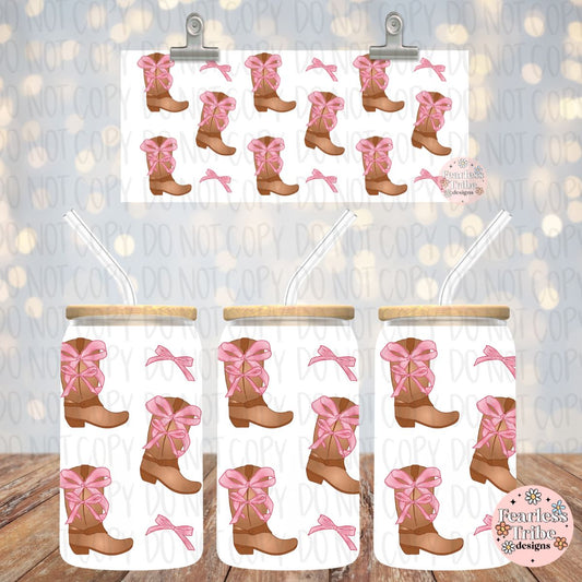 Western Boots and Bows Wrap