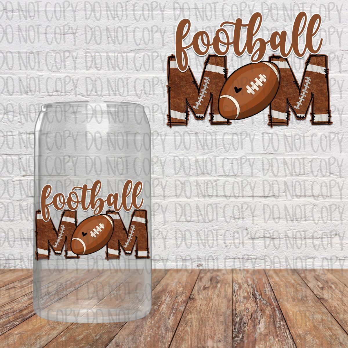 Leopard Football Mom Decal