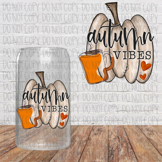 Autumn Vibes - Pumpkin Mug Decal